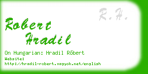 robert hradil business card